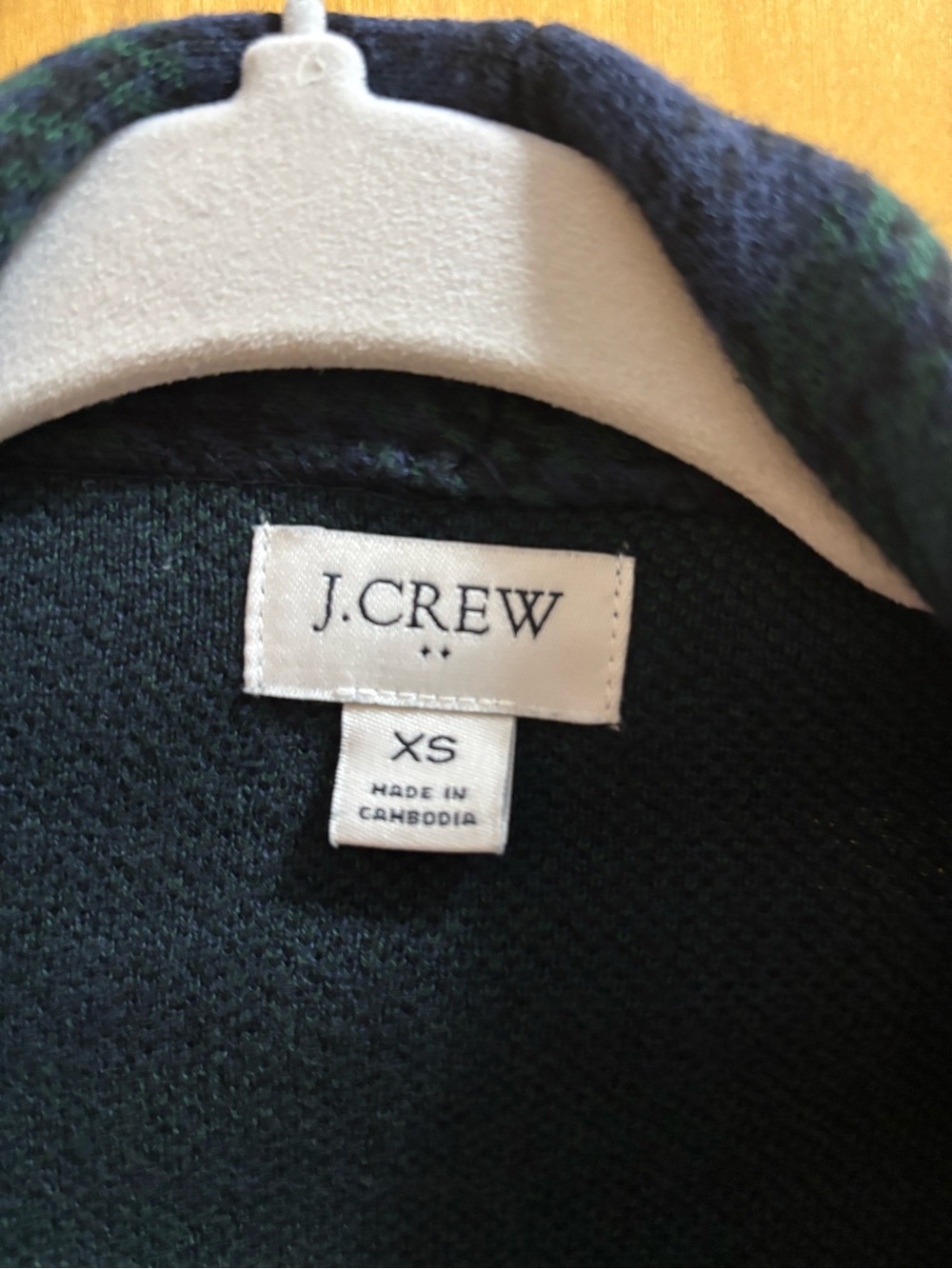 J Crew Plaid Open-Front Knit Cardigan - Picture 3 of 3